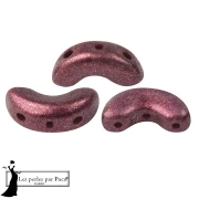 Cuentas de cristal Arcos® de Puca® 5x10 mm - Bronze Light Plum, 10 g