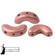 Cuentas de cristal Arcos® de Puca® 5 x 10 mm - Bronce Light rose x 10 g