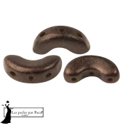 Cuentas de cristal Arcos® de Puca® 5 x 10 mm - Bronce granate x 10 g
