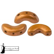 Cuentas de cristal Arcos® de Puca® 5 x 10 mm - Bronce naranja x 10 g