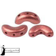 Cuentas de cristal Arcos® de Puca® 5 x 10 mm - Bronce rosa x 10 g