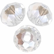 Crystal - Cuentas redondas aplanadas Swarovski 5040 de 4 mm - Crystal Moonlight x20 Cuentas redondas aplanadas Swarovski 5040 de 4 mm - Crystal Moonlight x20