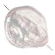 Cuenta de agua dulce irregular - forma redonda de 18 mm - Grado AA+ Blanca x1