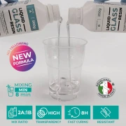 Resina epoxi bicomponente Reschimica - efecto cristal - Transparente x 300 g