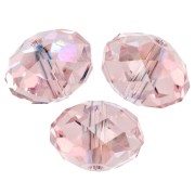 Cuenta redonda aplanada PureCrystal 5040 de 8 mm - Rosaline Shimmer 2X x1