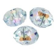 Cuenta redonda aplanada PureCrystal 5040 de 6 mm - Light Azore Shimmer 2X x1