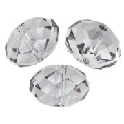 Cuenta redonda aplanada PureCrystal 5040 de 8 mm - Crystal Urban Grey x1