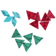 Regalo - Cabujones de imitación de howlita teñida - Color, forma y cantidad aleatorios