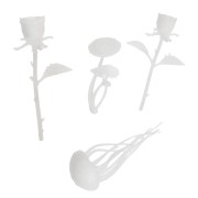 Regalo - Accesorios blancos para joyas de resina con inclusiones - Forma aleatoria x1