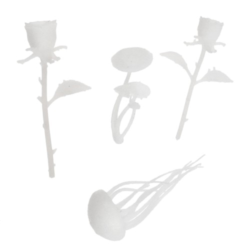 Regalo - Accesorios blancos para joyas de resina con inclusiones - Forma aleatoria x1