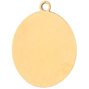 Dije ovalado de 19 x 15 mm con impresión UV. Bonita mascota de P&C - Acero inoxidable 304 dorado