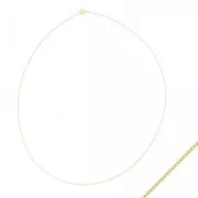 Collar gargantilla ovalado 1 mm Dorado con oro fino x50cm