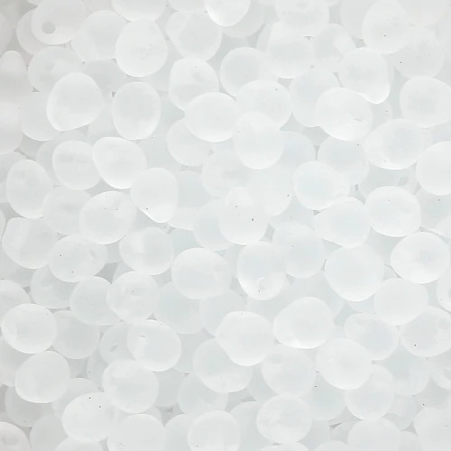 Mini gotas Miyuki de 3,4 mm DP131F - Crystal Mat x8g