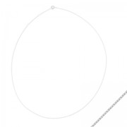 Collar gargantilla ovalado 1 mm rodiado HQ x50cm|raw }}