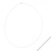 Collar gargantilla ovalado 1 mm rodiado HQ x50cm