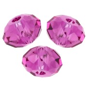 Cuenta redonda aplanada Swarovski 5040 de 6 mm - Fucsia x1