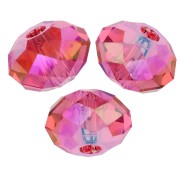Cuenta redonda aplanada Swarovski 5040 de 6 mm - Padparasha Shimmer 2X x1