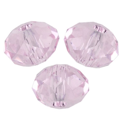 Cuenta redonda aplanada Swarovski 5040 de 6 mm - Rosaline x1