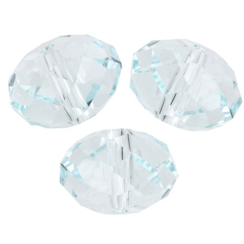 Cuenta redonda aplanada Swarovski 5040 de 8 mm - Light Azore x1