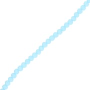 Cuentas redondas facetadas —redondas aplanadas— 4,5 x 4 mm, color azul cielo esmerilado, 40 cm|raw }}