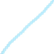 Cuentas redondas facetadas —redondas aplanadas— 4,5 x 4 mm, color azul cielo esmerilado, 40 cm