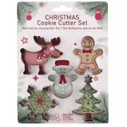 Juego de cortadores de galletas - motivos navideños - de acero inoxidable x5