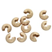 Tapanudos de cuentas para aplastar con acabado de diamante, 5,5 mm - Dorado x50