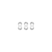 Cuentas modulares Swarovski 5150, 11 x 6 mm - Jet Hematite x1