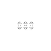 Cuentas modulares Swarovski 5150, 11 x 6 mm - Jet Hematite x1