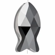 Cuenta «Fish» de Swarovski 5727, 14 mm - Crystal Silver Night x1
