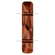 Crystal - Cuenta de dos agujeros - Cuenta Column de Swarovski 5535, 23,5 x 5 mm - Crystal Red Magma x1 Cuenta de dos agujeros - Cuenta Column de Swarovski 5535, 23,5 x 5 mm - Crystal Red Magma x1