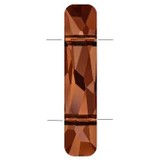 Cuenta de dos agujeros - Cuenta Column de Swarovski 5535, 23,5 x 5 mm - Crystal Red Magma x1