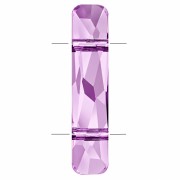 Cuenta de dos agujeros - Cuenta Column de Swarovski 5535, 23,5 x 5 mm - Amatista clara x1
