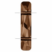 Cuenta de dos agujeros - Cuenta Column de Swarovski 5535, 23,5 x 5 mm - Topacio ahumado x1