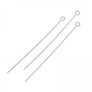 Bastón cabeza de alfiler redondo 50x0,55 mm flexible rodiado HQ x10|raw }}