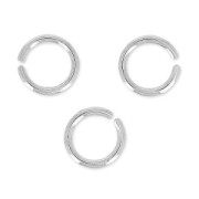 Anillas abiertas 7x1 mm Chapado en plata fina x50|raw }}
