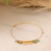 Cubos facetas 3 mm Dorado con oro fino x10