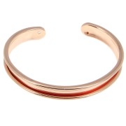 Base pulsera Eco latón con borde curvado 10 mm dorado rosa x1|raw }}