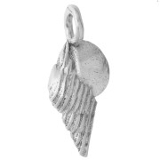 Dije de concha de 12,5 x 5 mm con anilla cerrada - Plata 925 x1