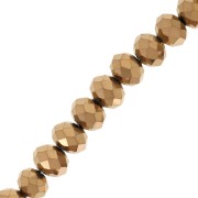 Redondas planas facetadas 8x6 mm Golden x40cm|raw }}