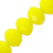 Redondas planas facetadas 8x6 mm Amarillo Opaco x40cm