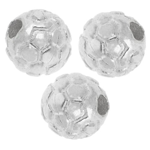 Cuenta redonda - balón de fútbol de 5 mm - Plata 925 x1