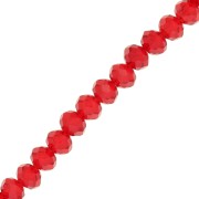 Redondas planas facetadas 8x6 mm Light Siam x40cm|raw }}