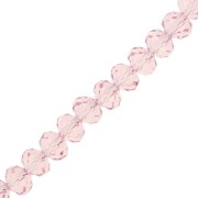 Cuentas facetadas redondas - redondas aplanadas -8x6 mm Light rose x39cm|raw }}