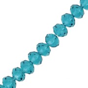 Redondas planas facetadas 8x6 mm Indicolite x38cm|raw }}