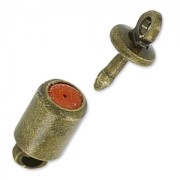 Cierre goma 12 mm bronce x1