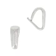 Enganche colgante 7 mm plateado x100