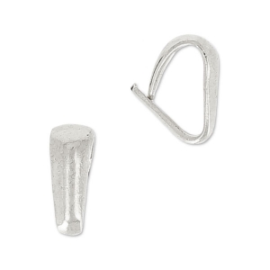 Enganche colgante 7 mm plateado x100