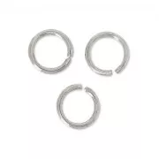 Anillas abiertas 3x0.6 mm Chapado en plata fina x200