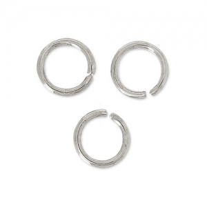 Anillas abiertas 3x0.6 mm Chapado en plata fina x200